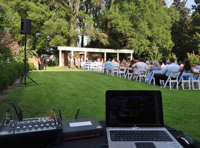 Rockin' Robin DJs Wedding Ceremony setup 1